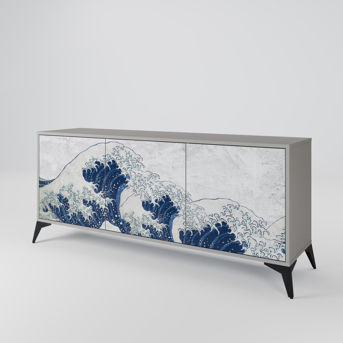 THE GREAT WAVE AT KANAGAWA Třídveřová komoda