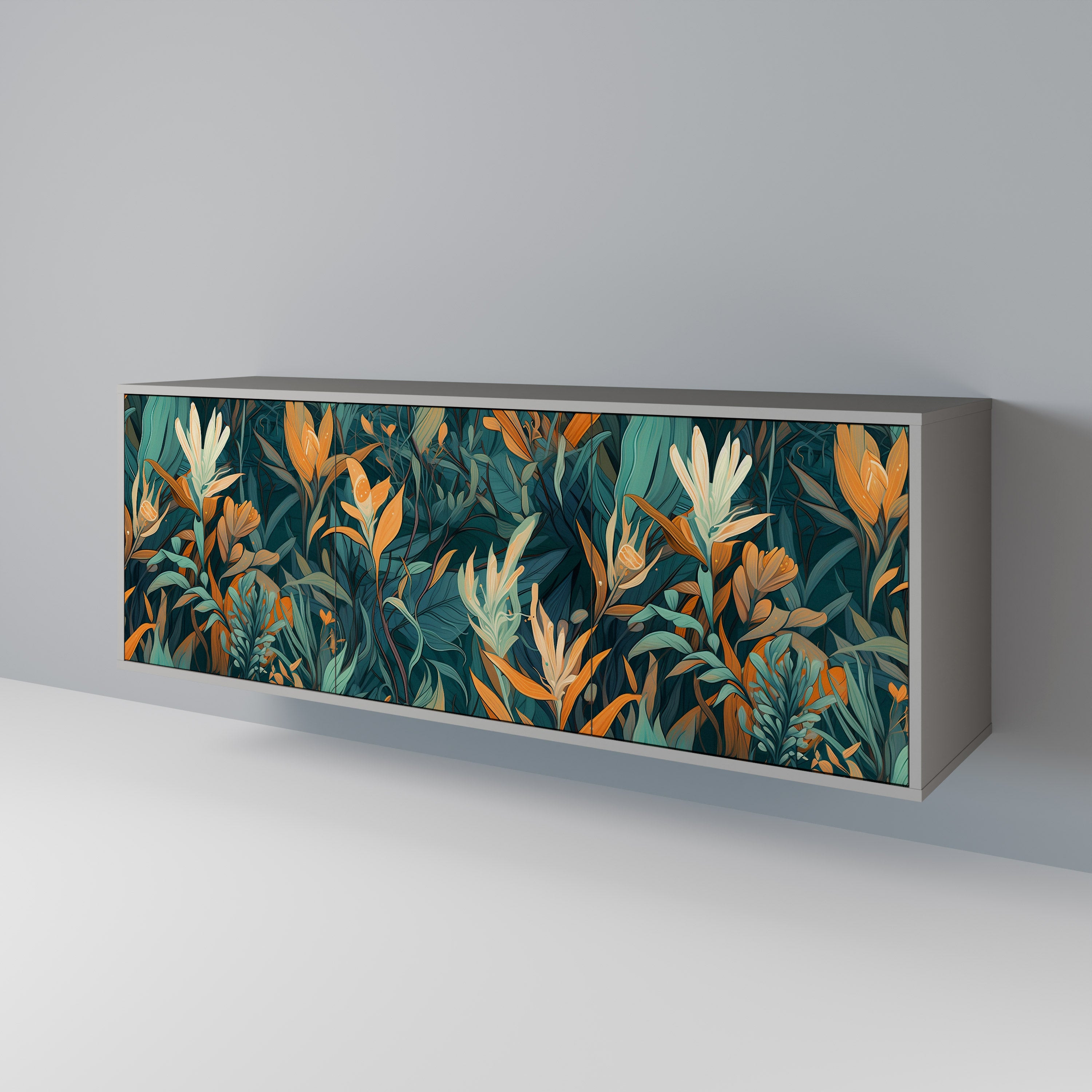 FLORAL SERENITY 3-Door Sideboard