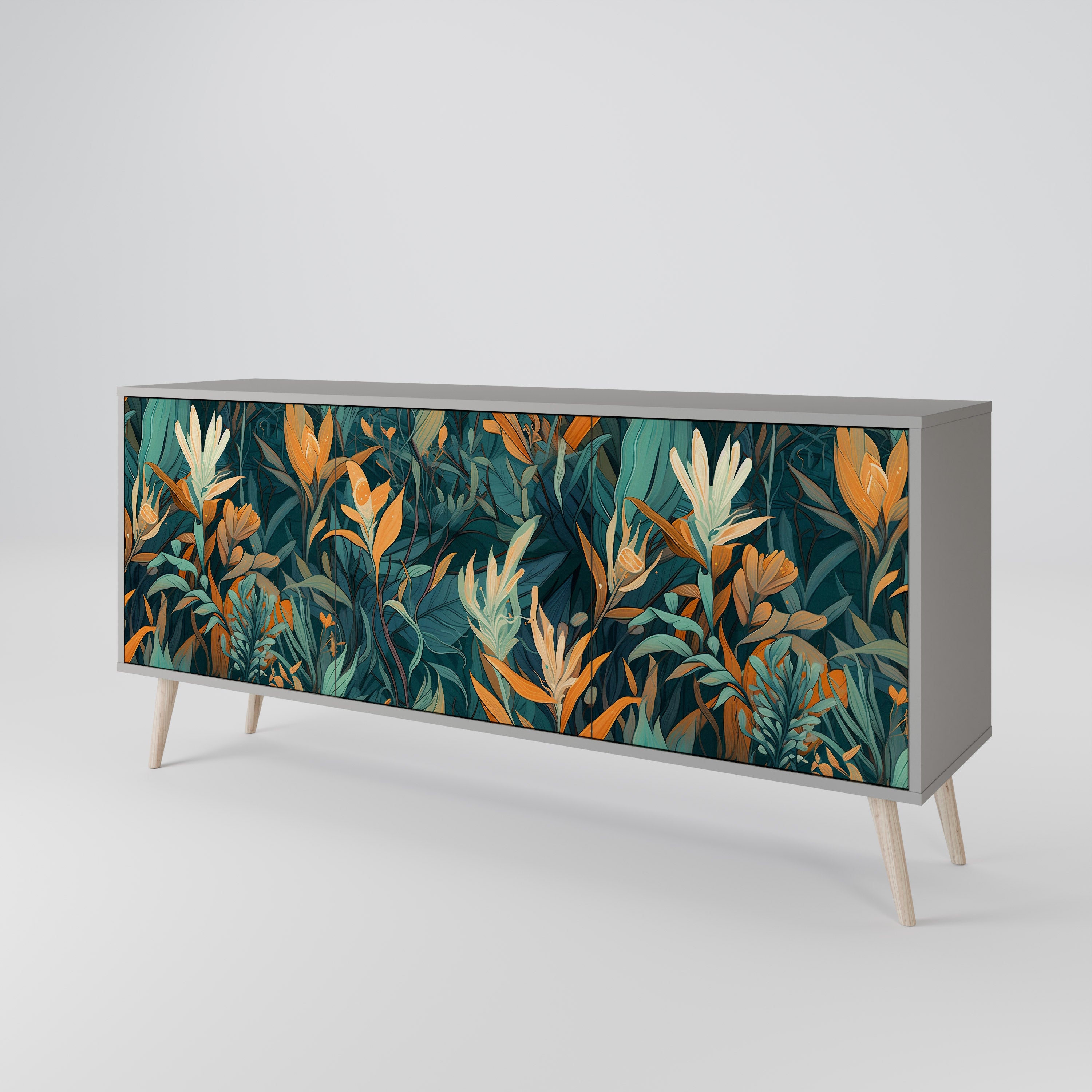 FLORAL SERENITY 3-Door Sideboard