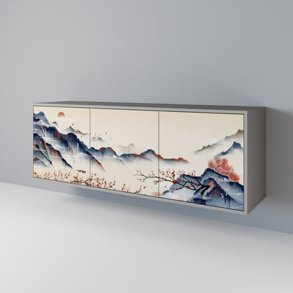 JAPANESE LANDSCAPE Třídveřová komoda