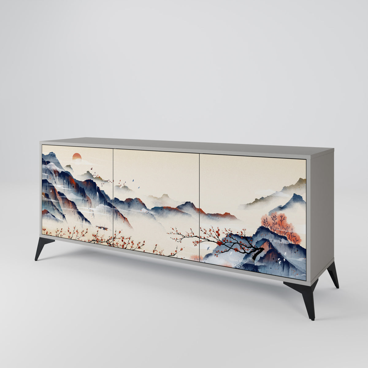 JAPANESE LANDSCAPE Třídveřová komoda