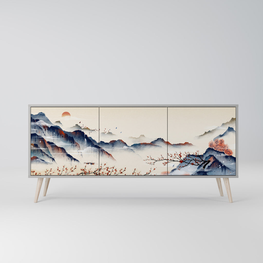 JAPANESE LANDSCAPE 3-Door Sideboard