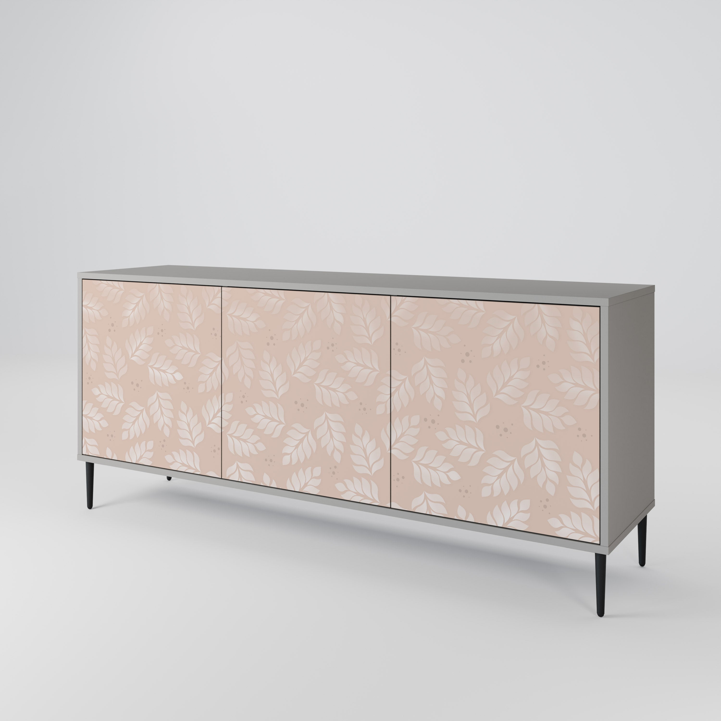 LEAVES ON BEIGE 3-Door Sideboard