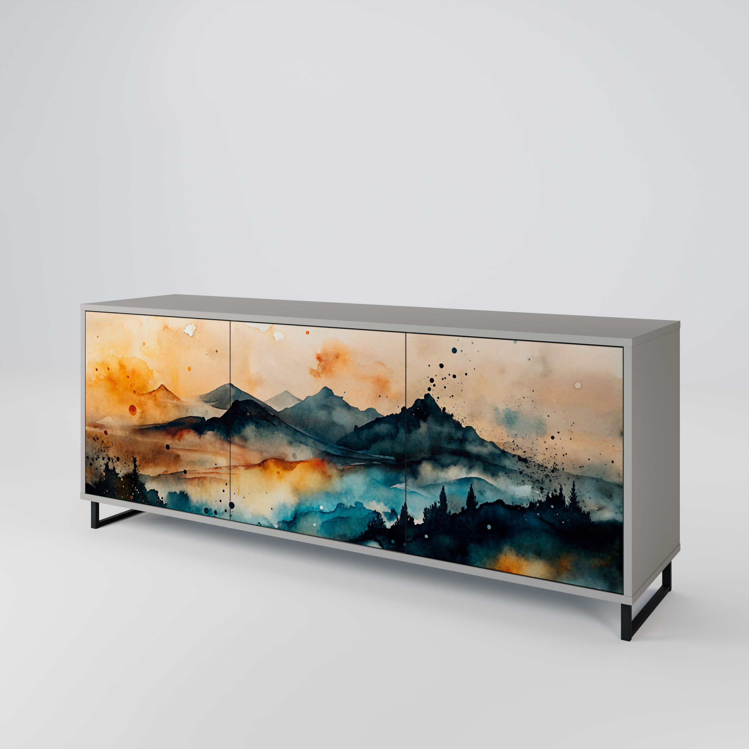 OMINOUS MOUNTAINS 3-Door Sideboard