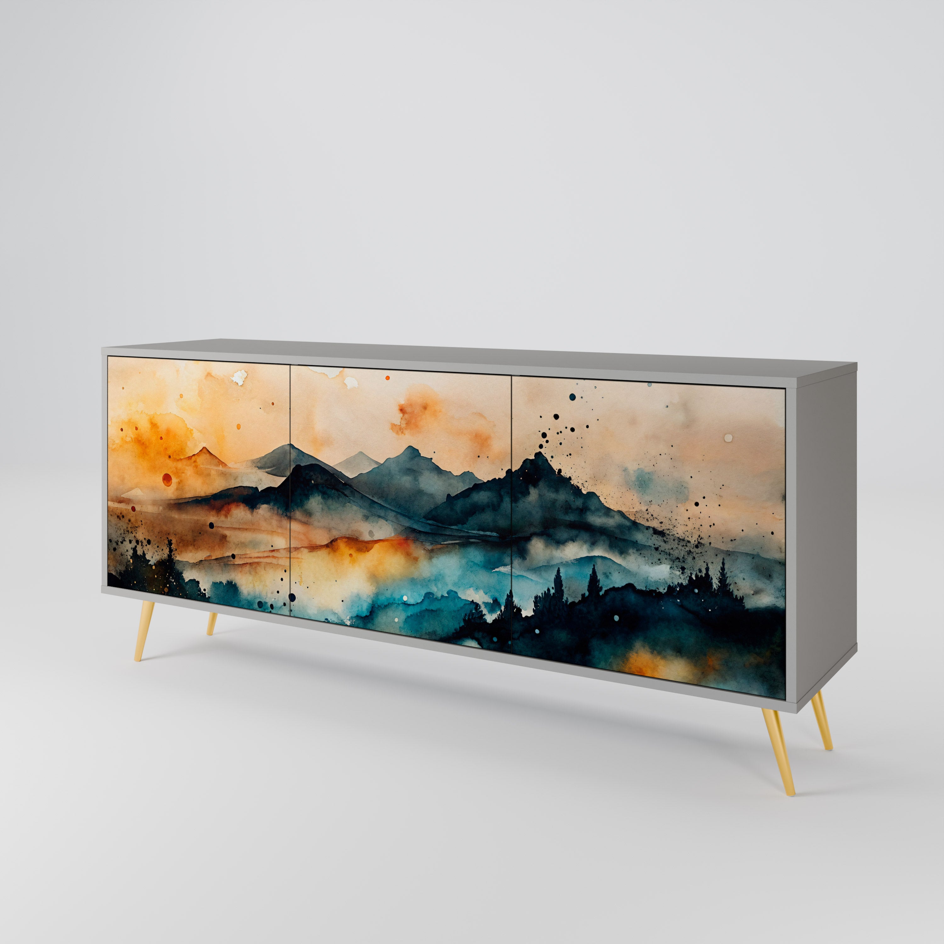 OMINOUS MOUNTAINS 3-Door Sideboard