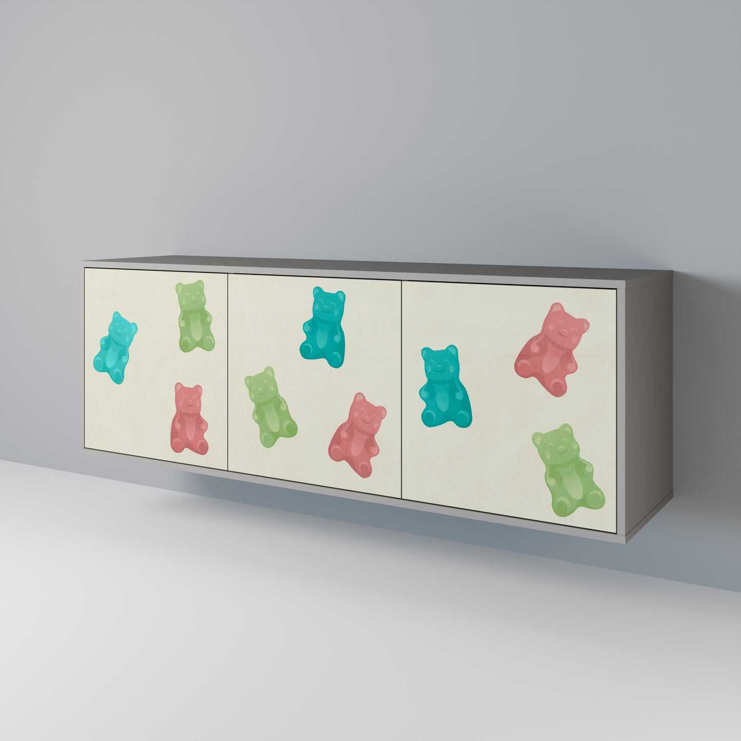 GUMMY BEARS Třídveřová komoda