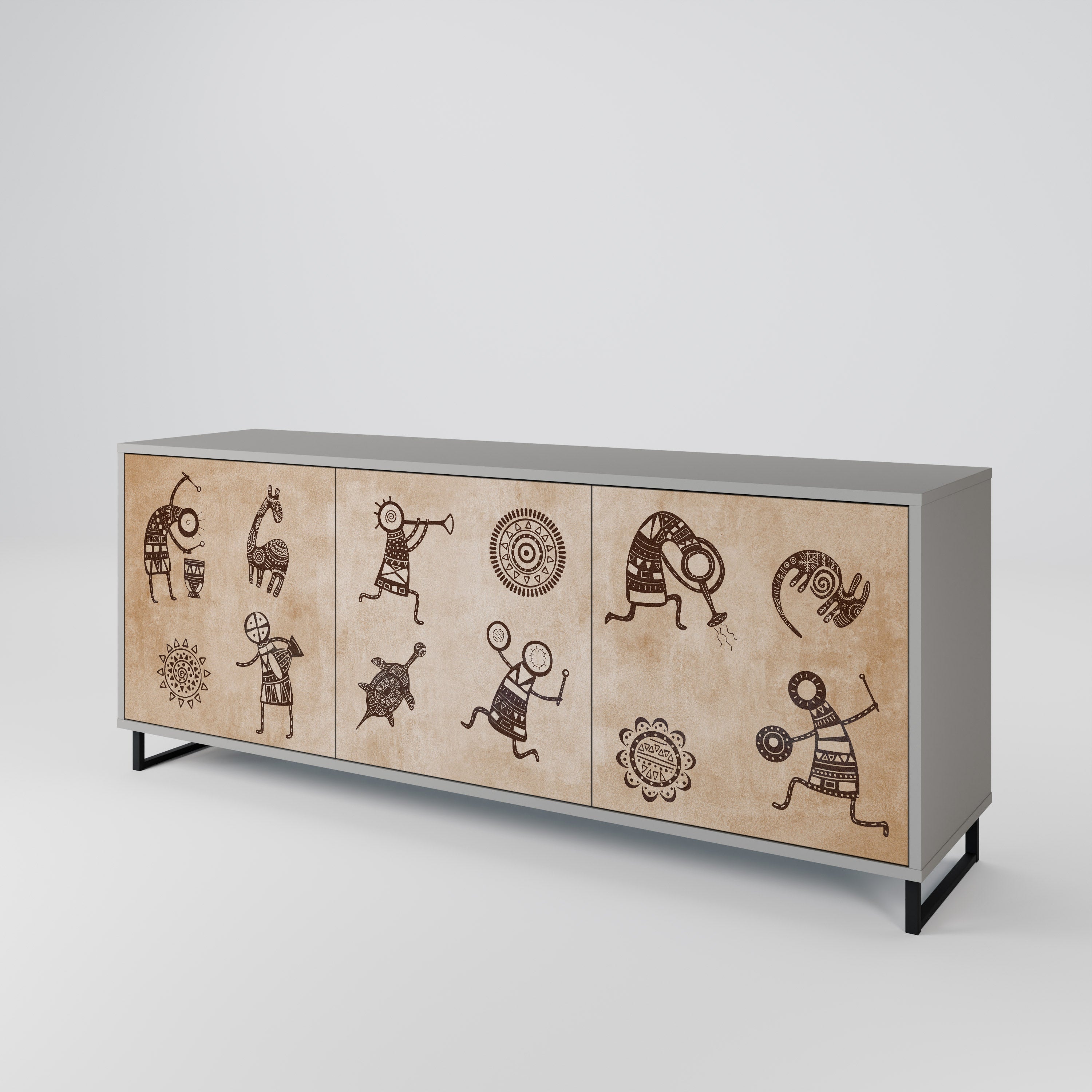 AFRICAN STYLE 3-Door Sideboard