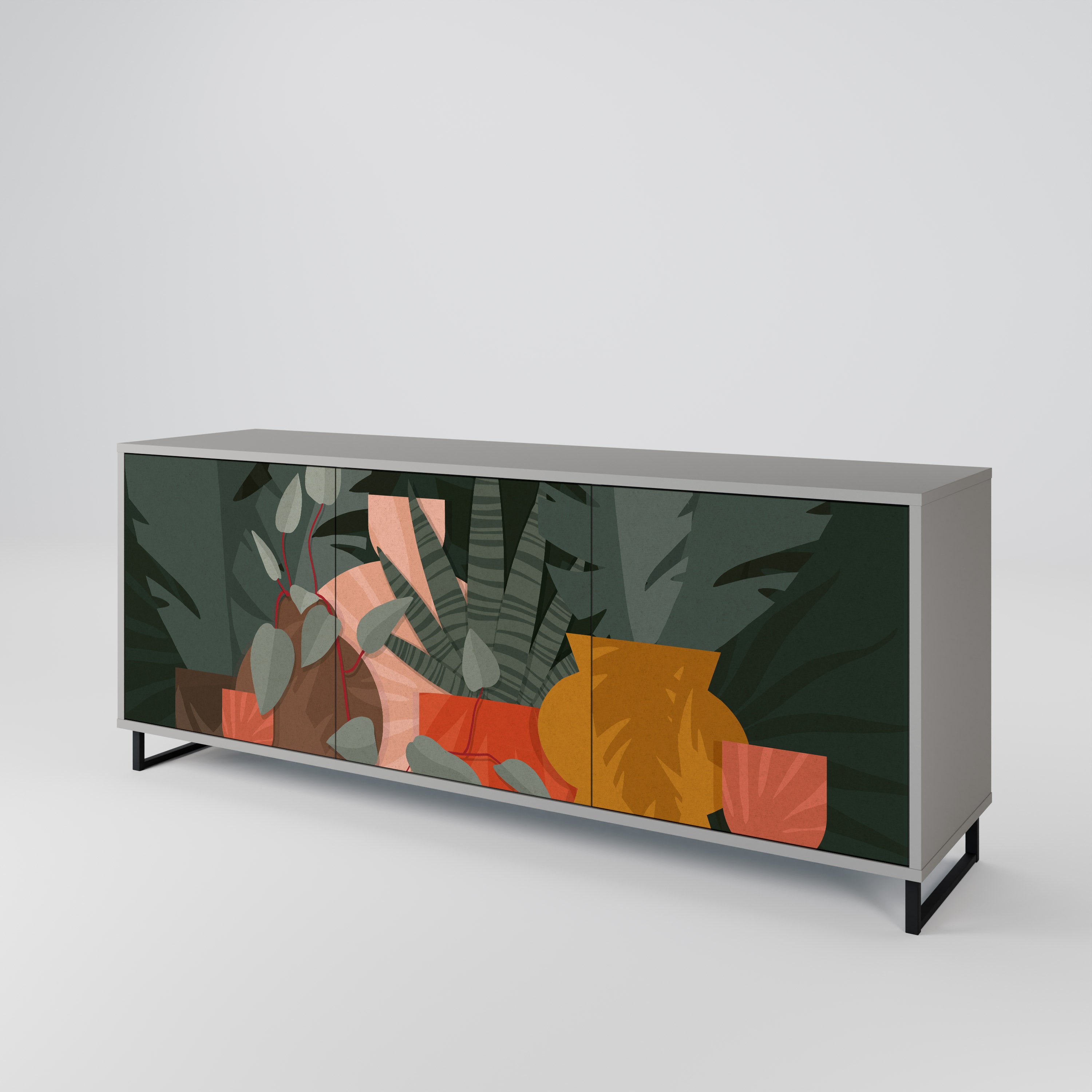 TROPICAL COMPOSITION 3-Door Sideboard