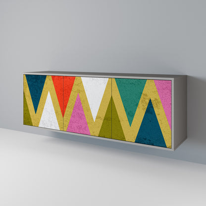 COLORFUL TRIANGLES Třídveřová komoda