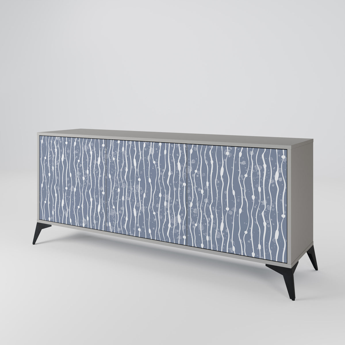 GRAPHITE RAIN Třídveřová komoda