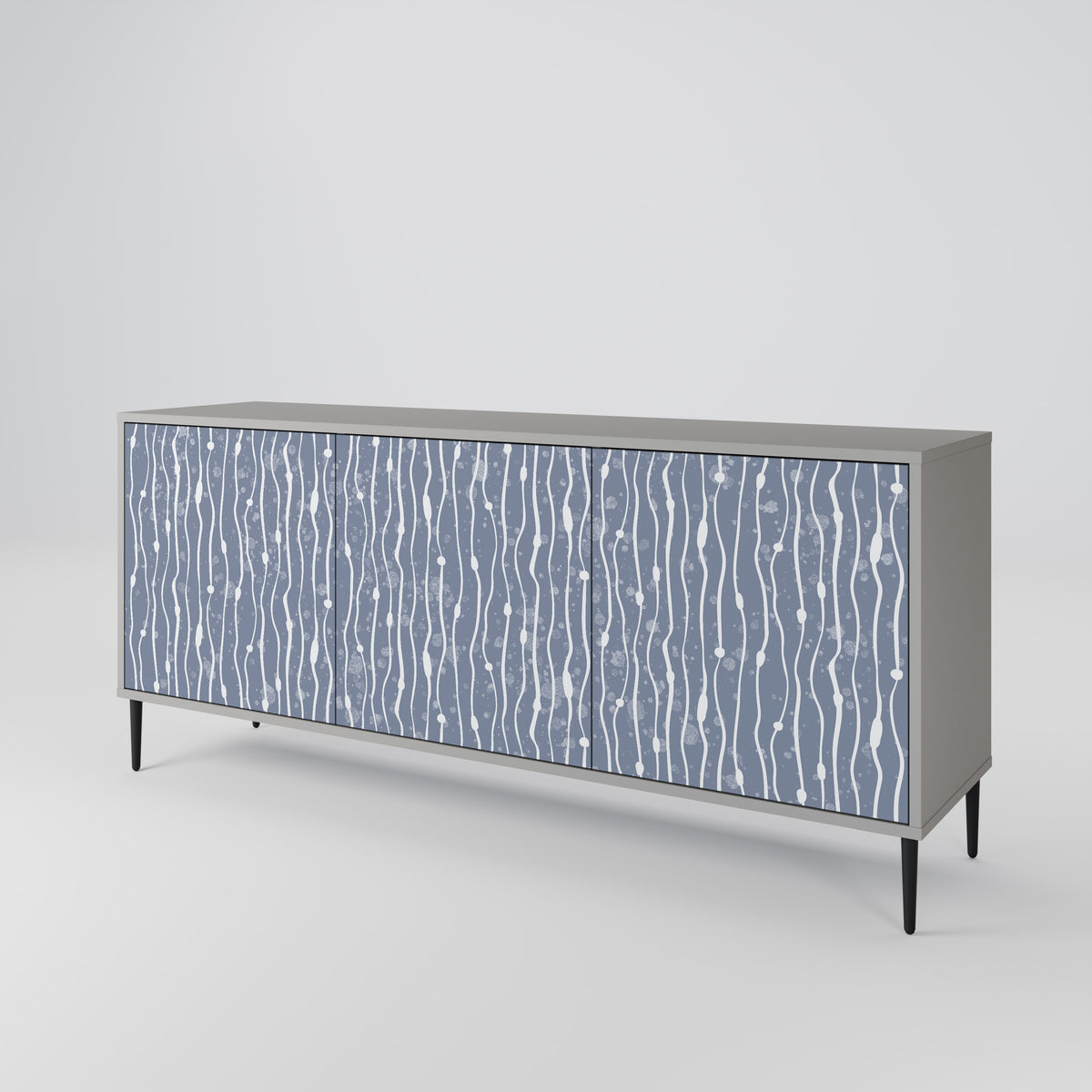 GRAPHITE RAIN Třídveřová komoda