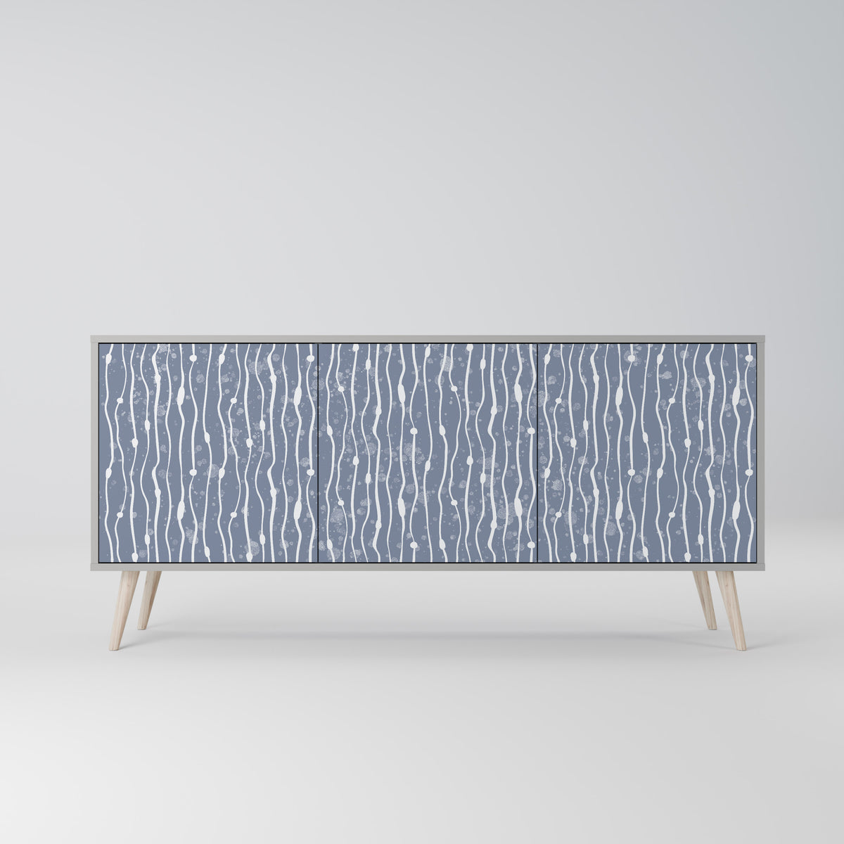GRAPHITE RAIN Třídveřová komoda