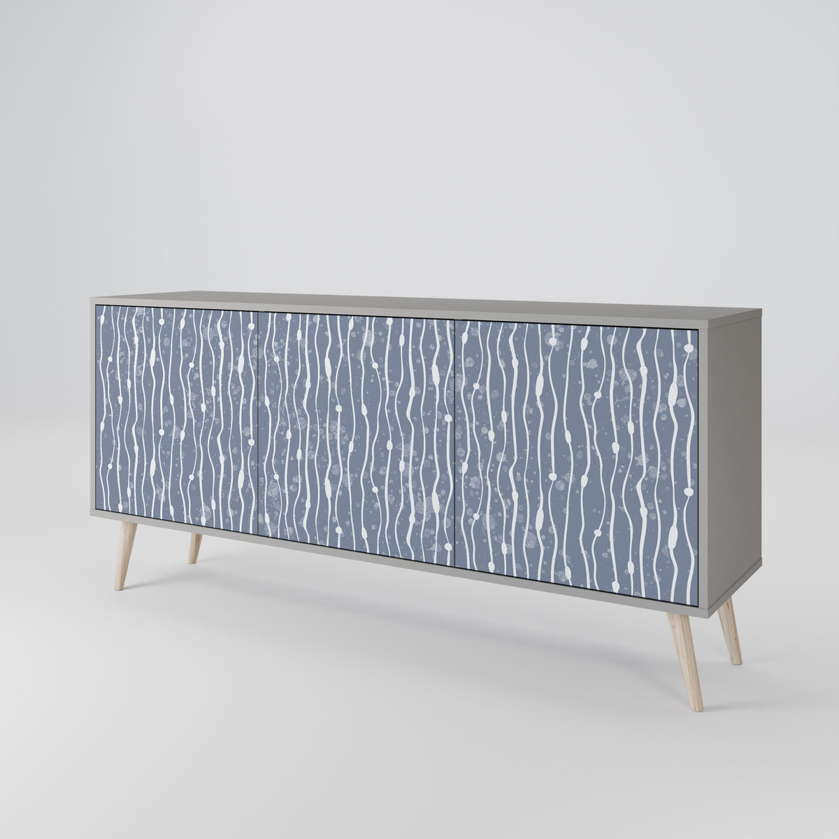 GRAPHITE RAIN Třídveřová komoda