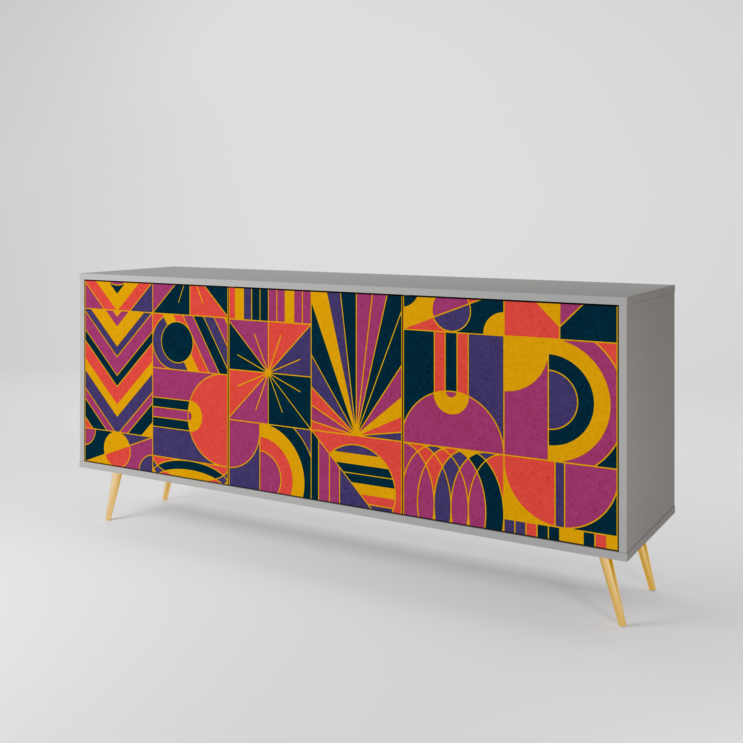 ELECTRIC PATTERNS 3-Door Sideboard