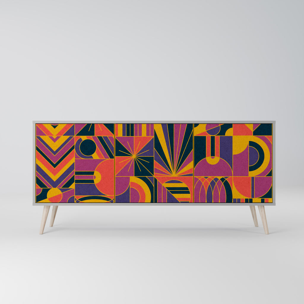ELECTRIC PATTERNS 3-Door Sideboard