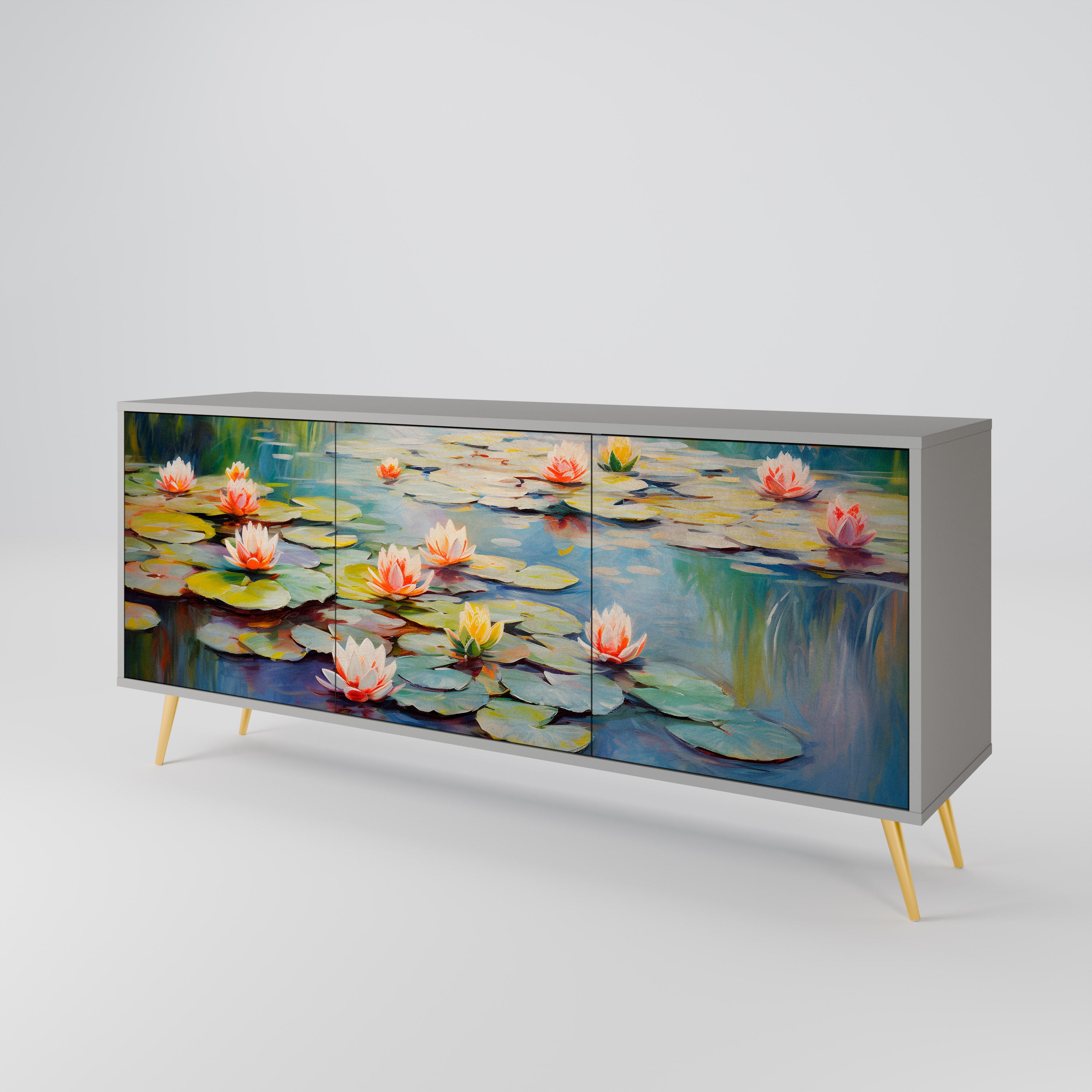 BLOOMING WATERS 3-Door Sideboard