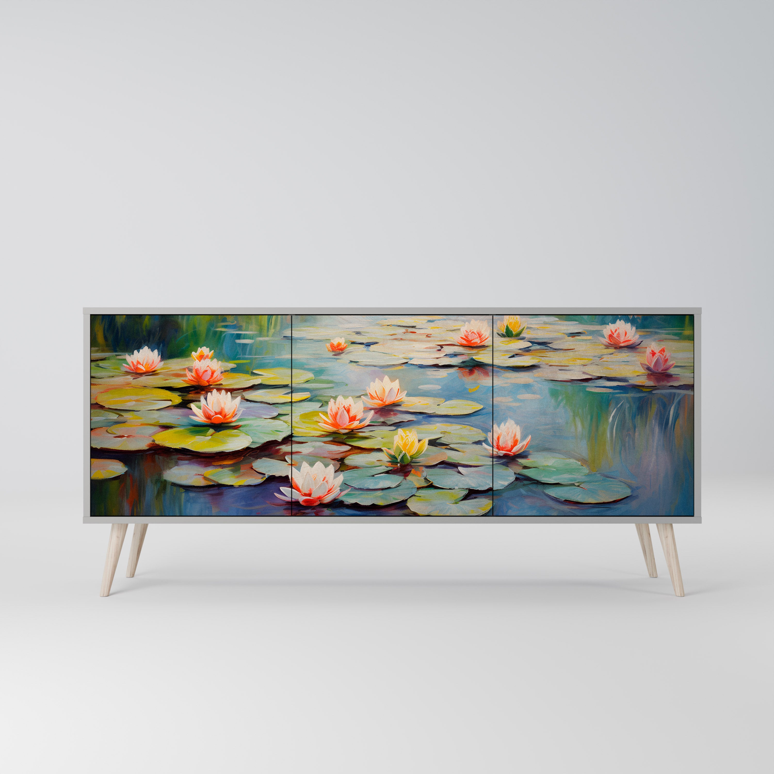 BLOOMING WATERS Třídveřová komoda