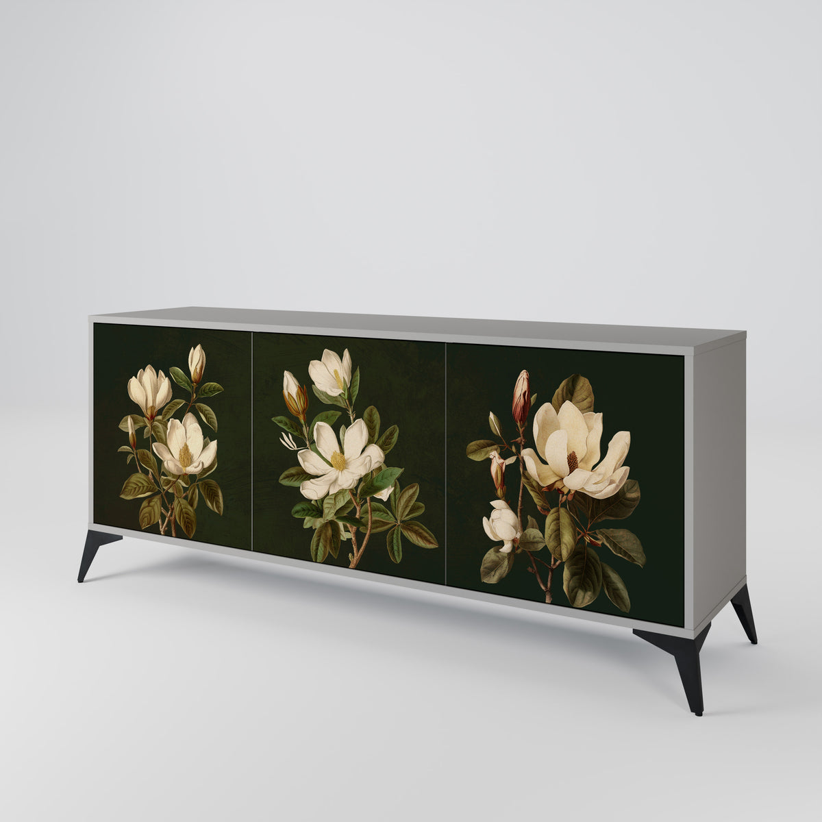 FLORAL NOIR Třídveřová komoda