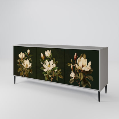 FLORAL NOIR Třídveřová komoda