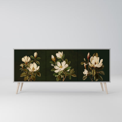FLORAL NOIR Třídveřová komoda