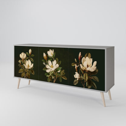 FLORAL NOIR Třídveřová komoda