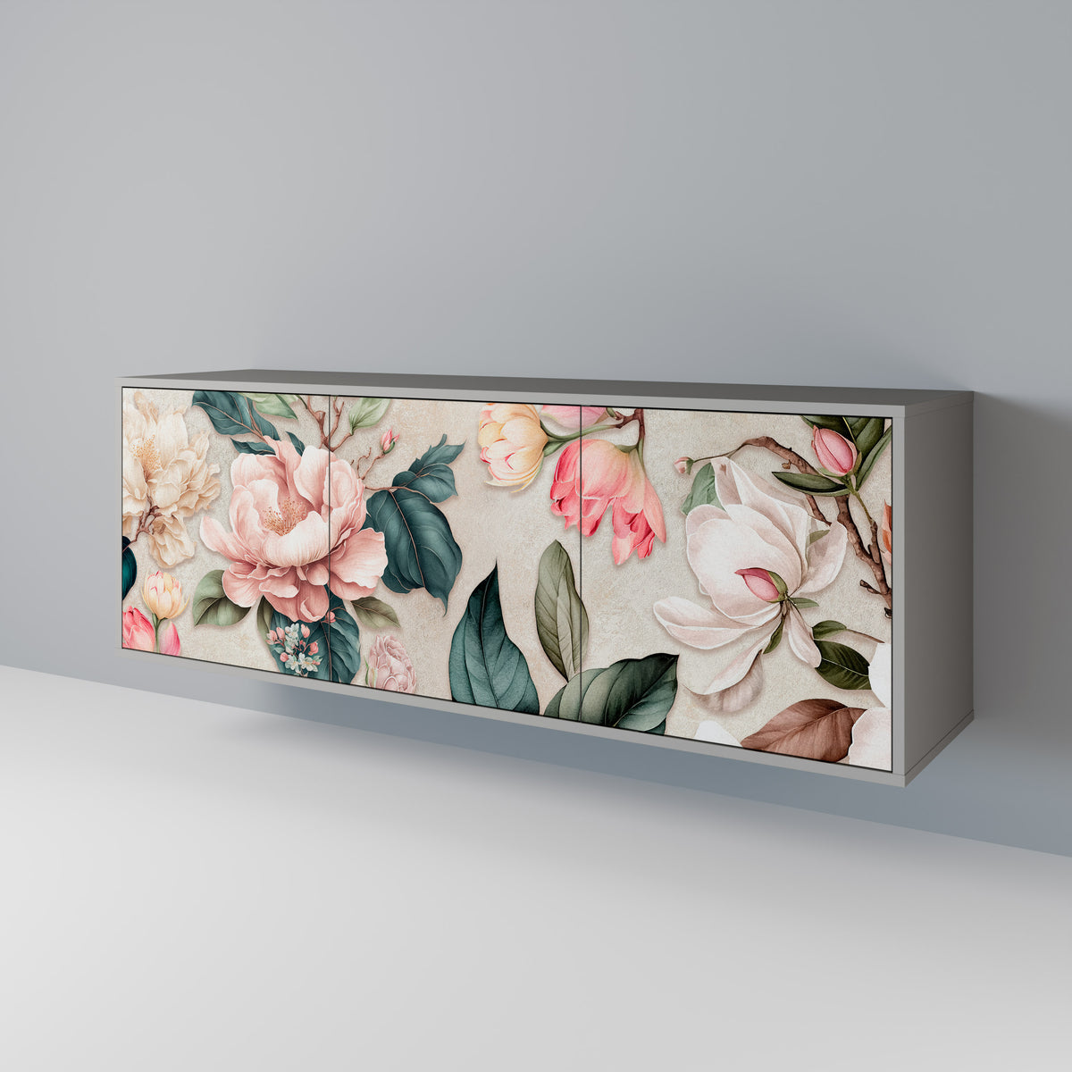 FLORAL GRACE Třídveřová komoda
