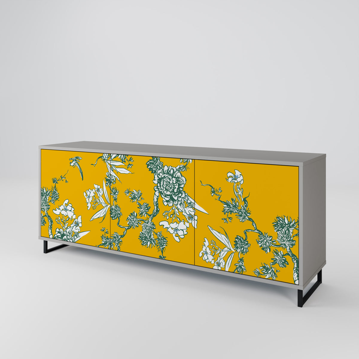 YELLOW CHINOISERIE Třídveřová komoda