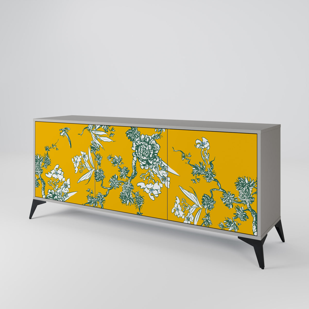 YELLOW CHINOISERIE Třídveřová komoda