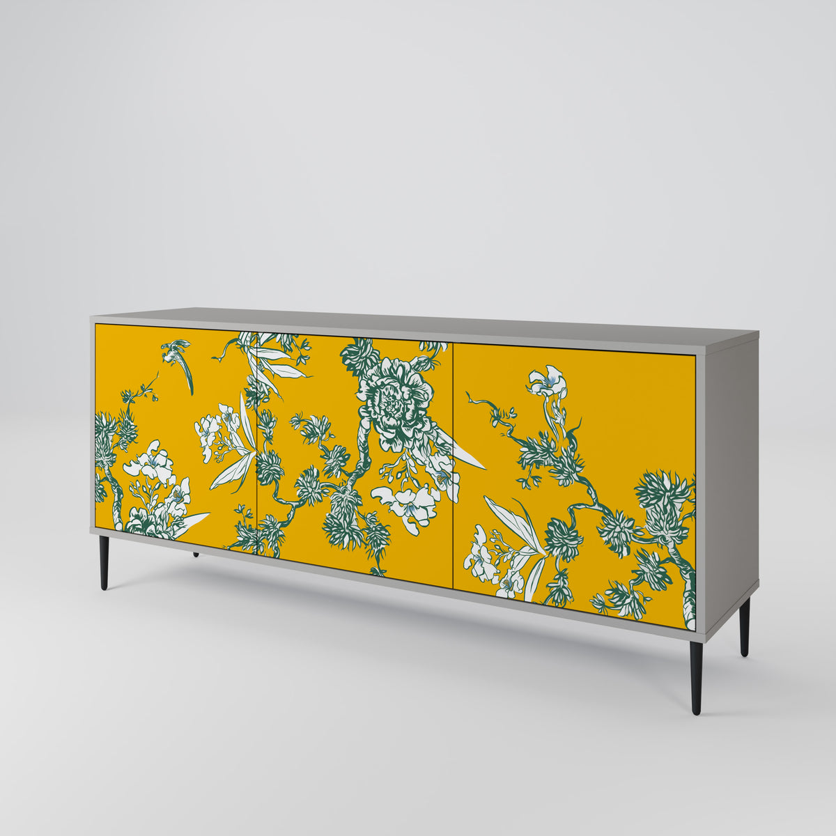 YELLOW CHINOISERIE Třídveřová komoda