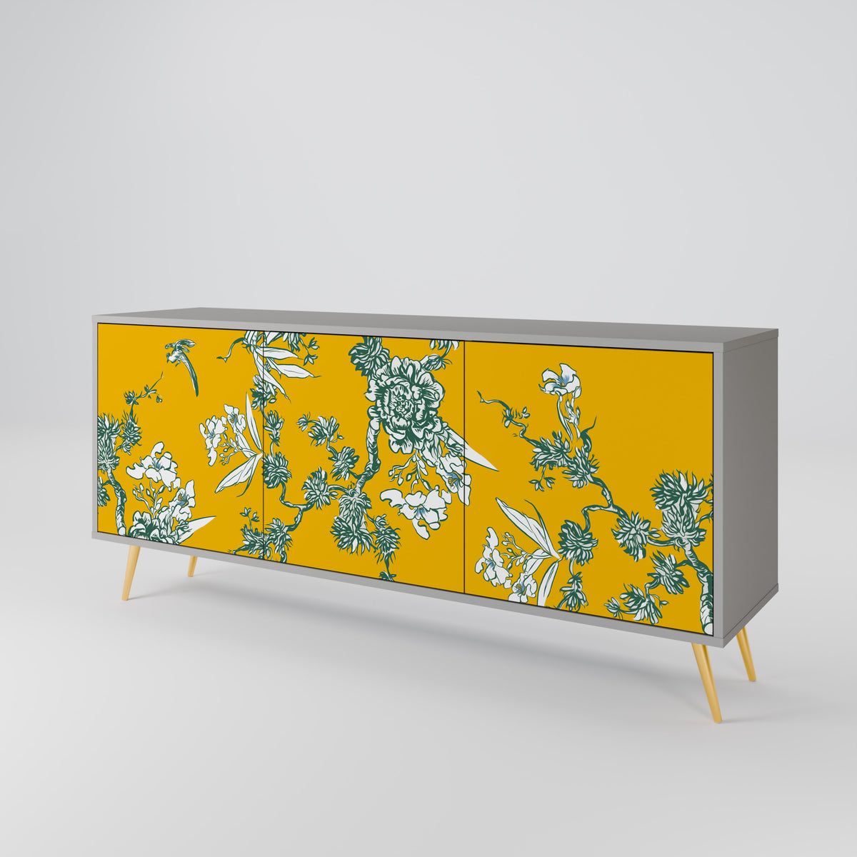 YELLOW CHINOISERIE Třídveřová komoda