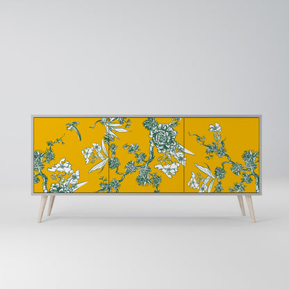 YELLOW CHINOISERIE Třídveřová komoda