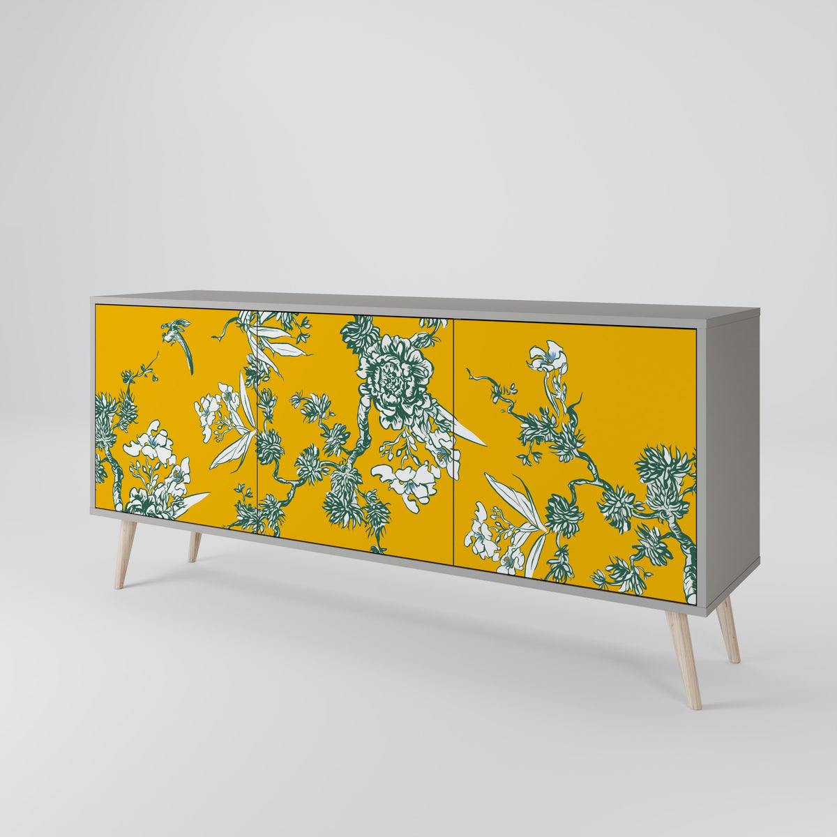 YELLOW CHINOISERIE Třídveřová komoda