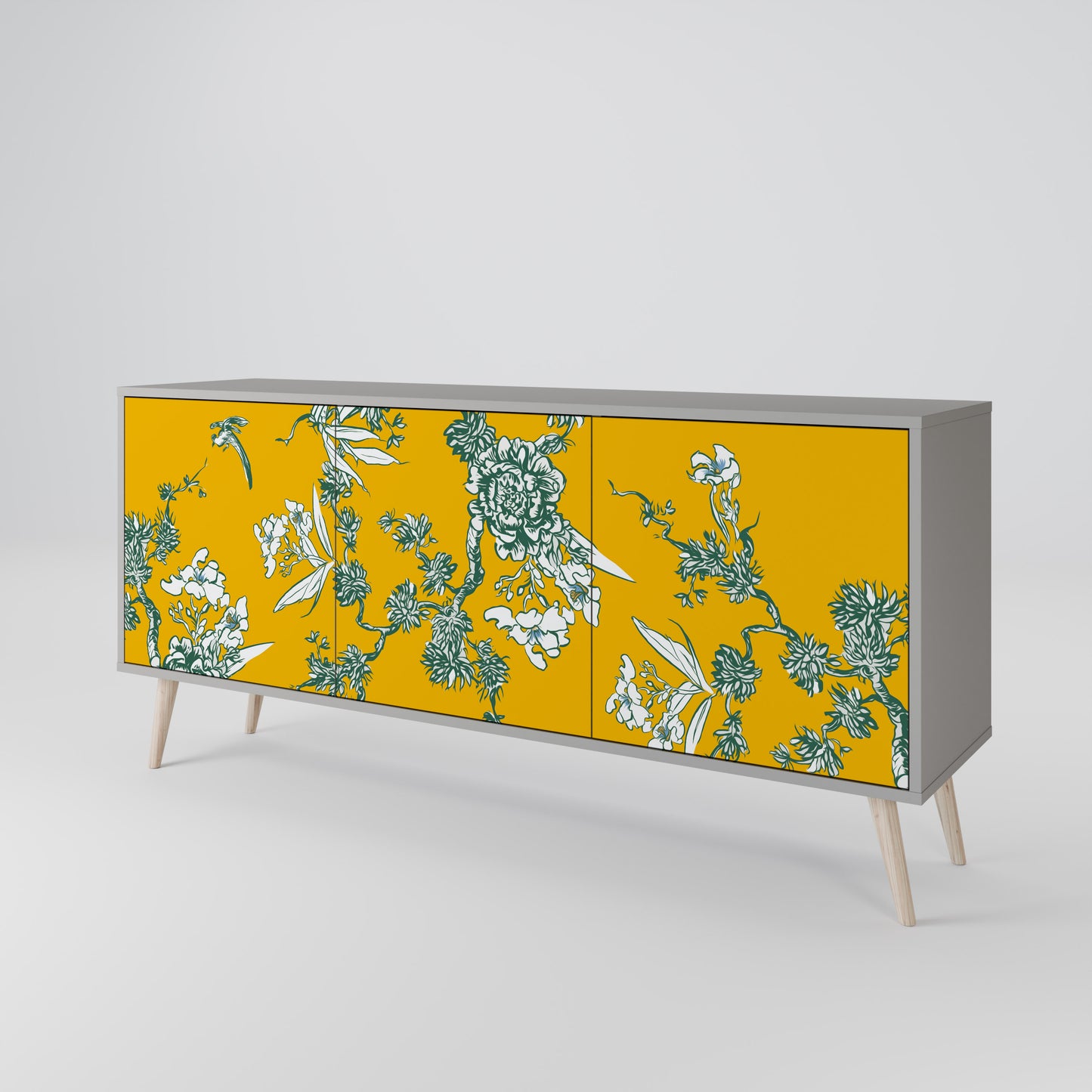 YELLOW CHINOISERIE Třídveřová komoda
