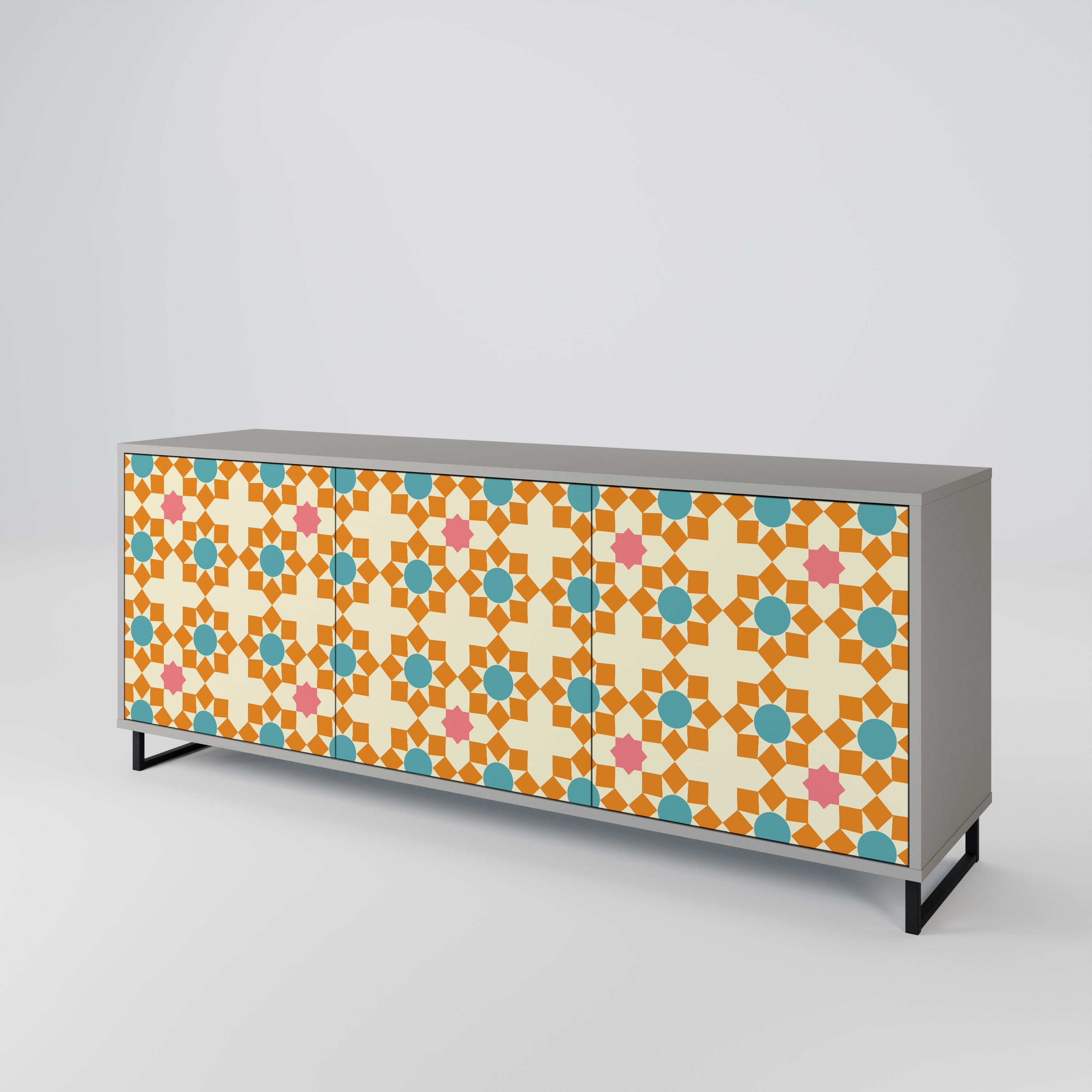 FLORAL DECOR 3-Door Sideboard