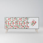 FLOWERS AND STRAWBERRIES 3-Door Sideboard