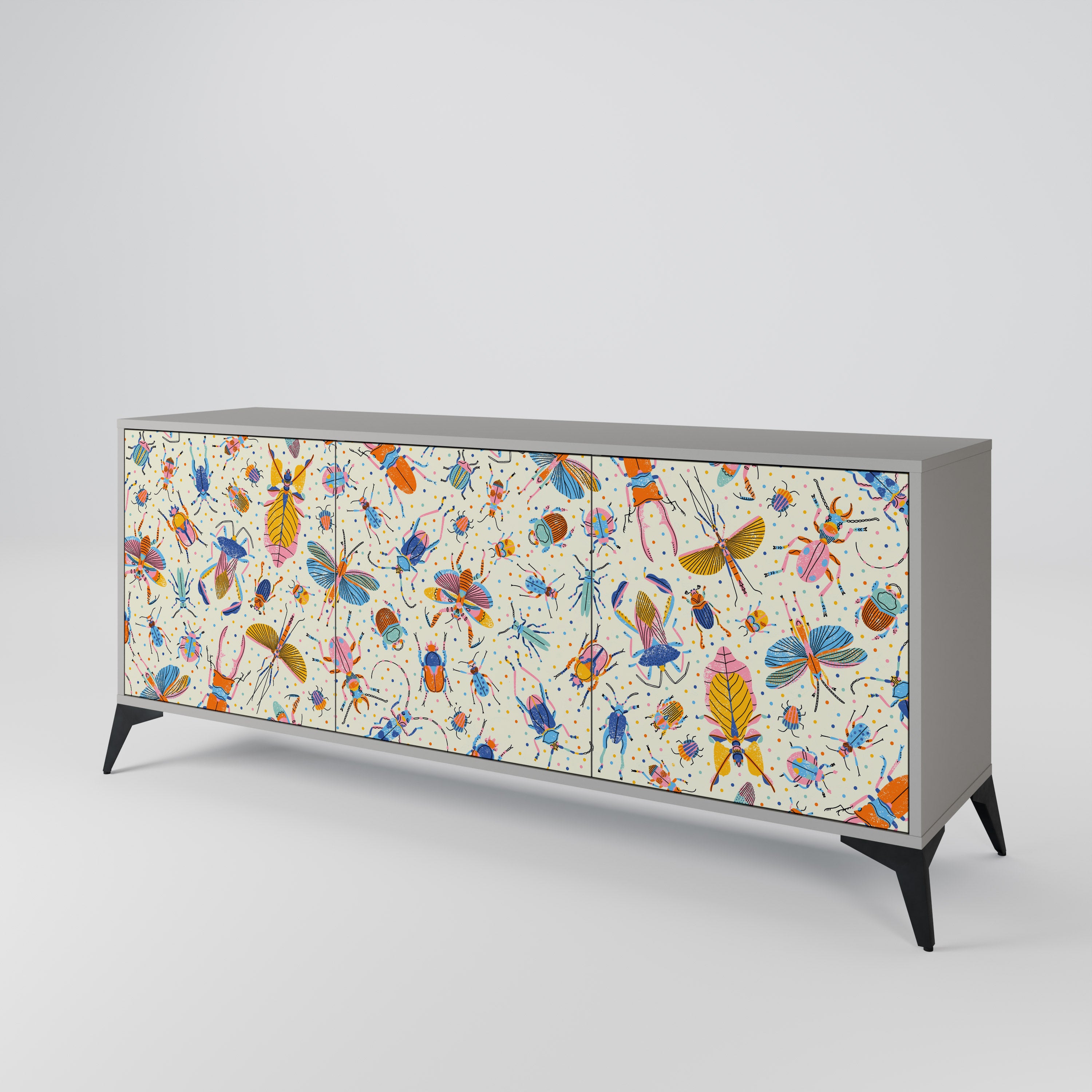 COLORFUL INSECTS 3-Door Sideboard