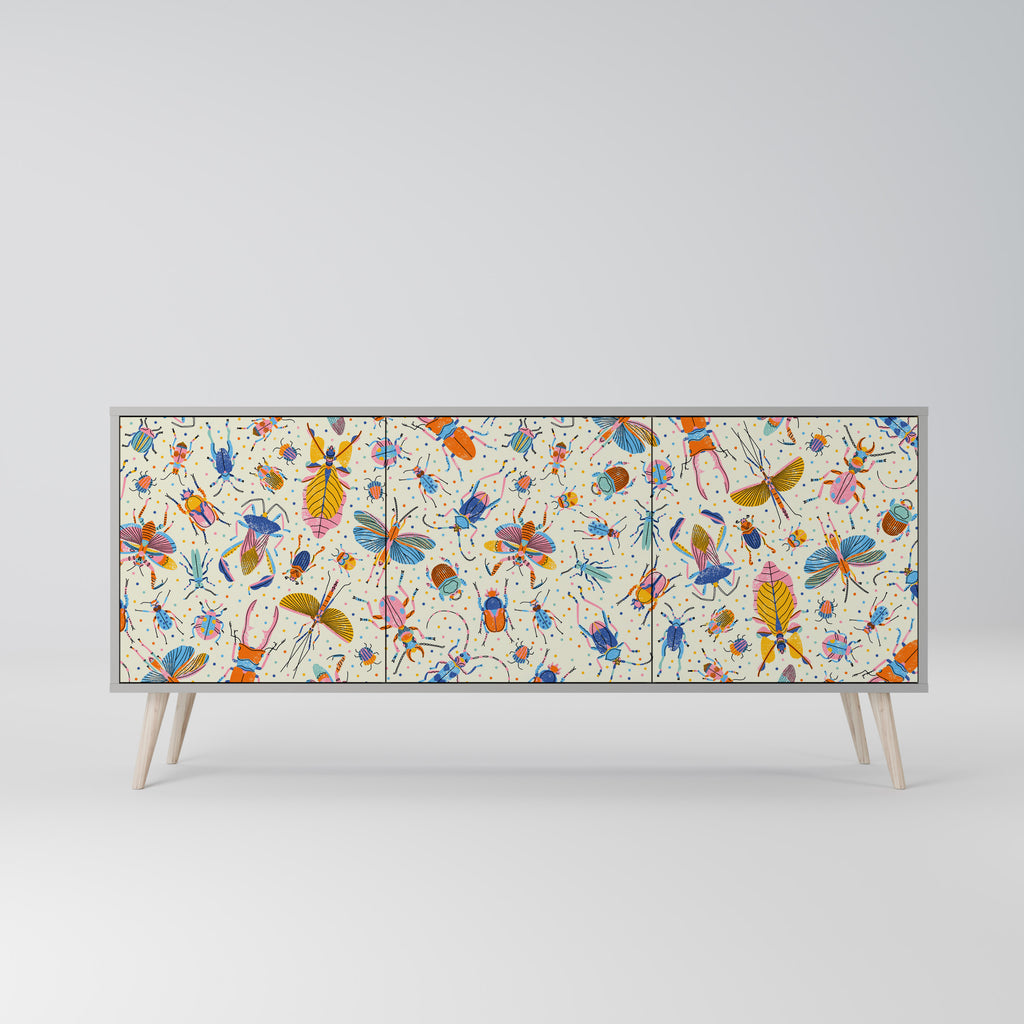 COLORFUL INSECTS 3-Door Sideboard