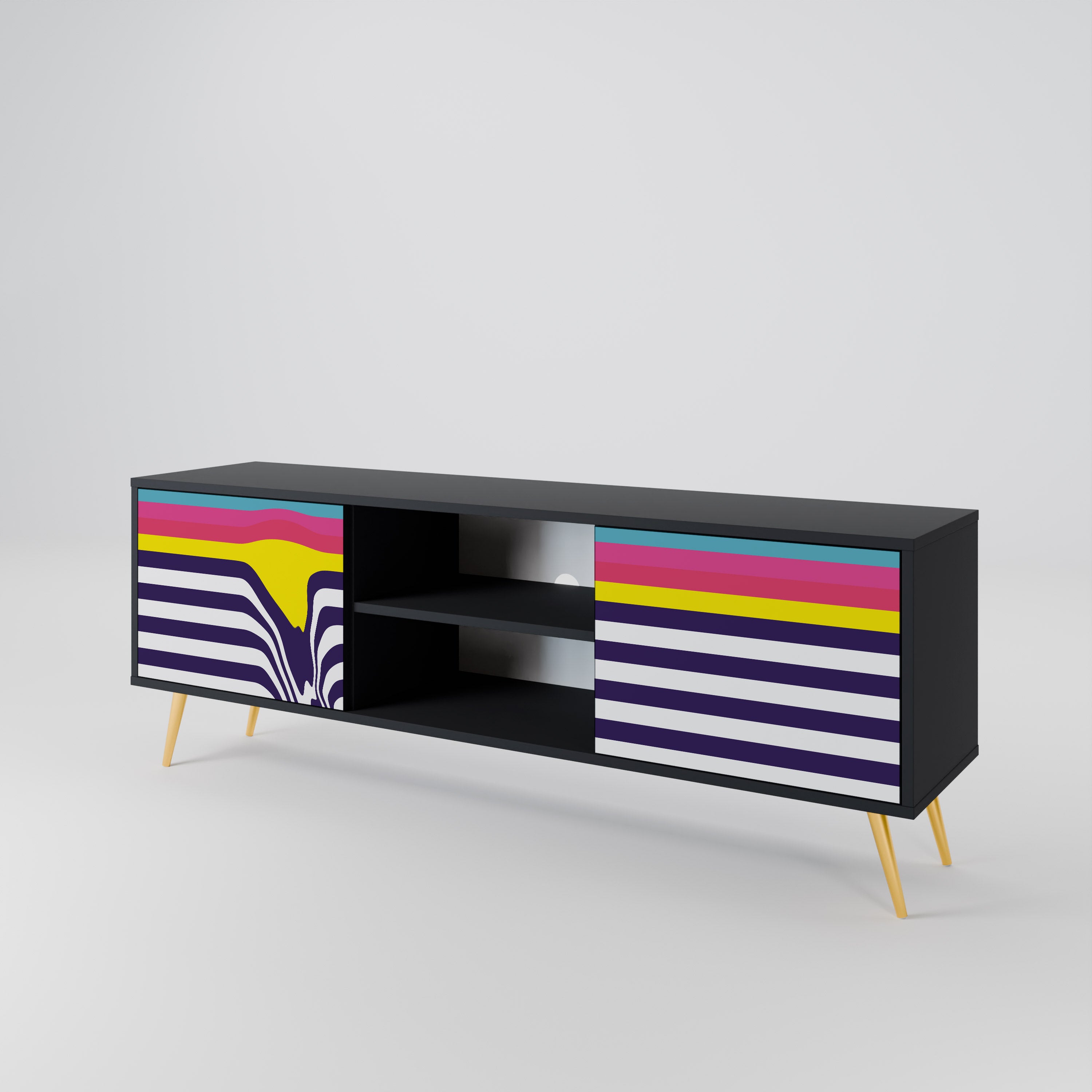 COLORFUL DIVERSION 2-Door TV Cabinet