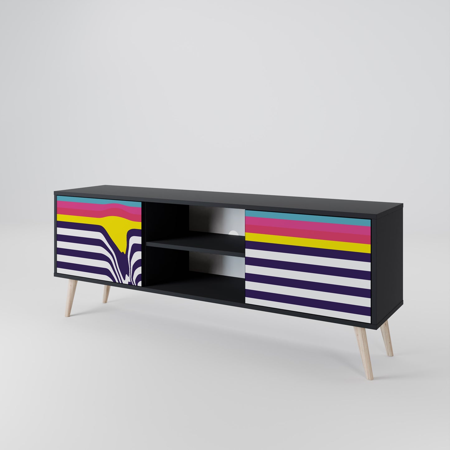 COLORFUL DIVERSION Dvoudveřový TV stolek