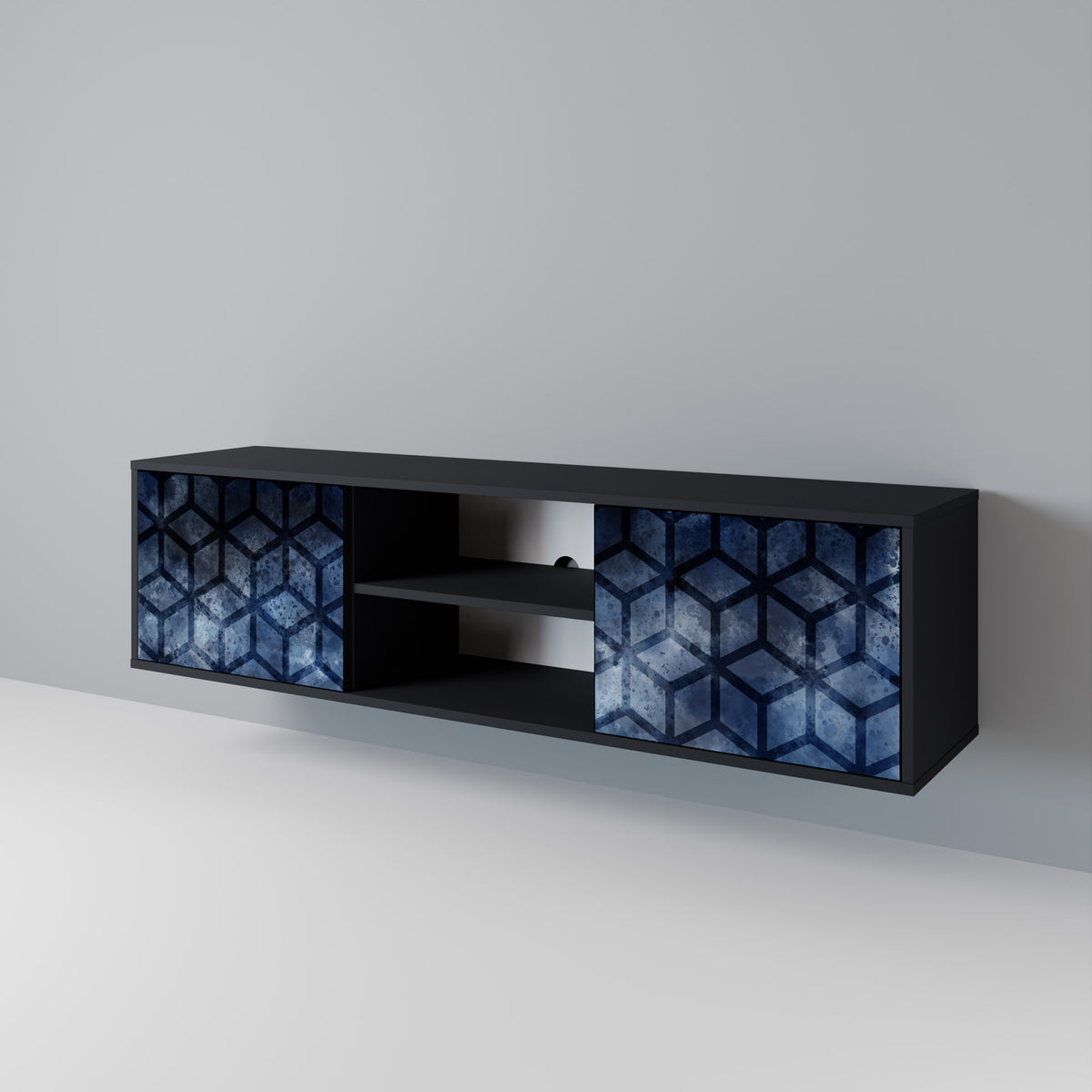 CUBIC MIST Dvoudveřový TV stolek