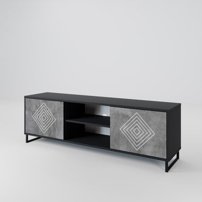 POLYGONAL ARTISTRY Dvoudveřový TV stolek
