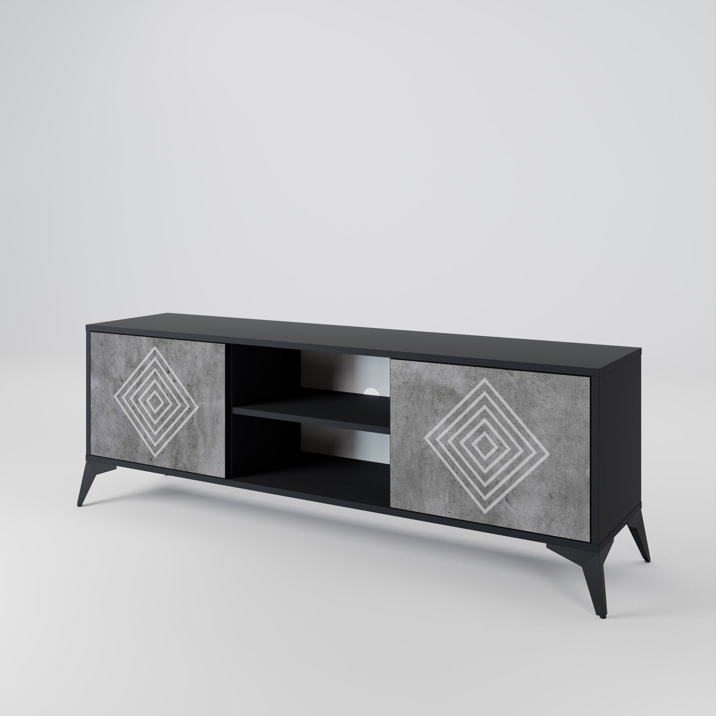POLYGONAL ARTISTRY Dvoudveřový TV stolek