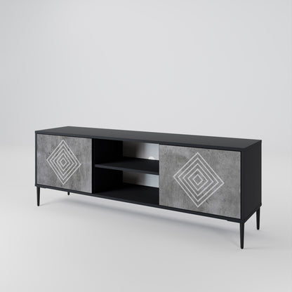 POLYGONAL ARTISTRY Dvoudveřový TV stolek