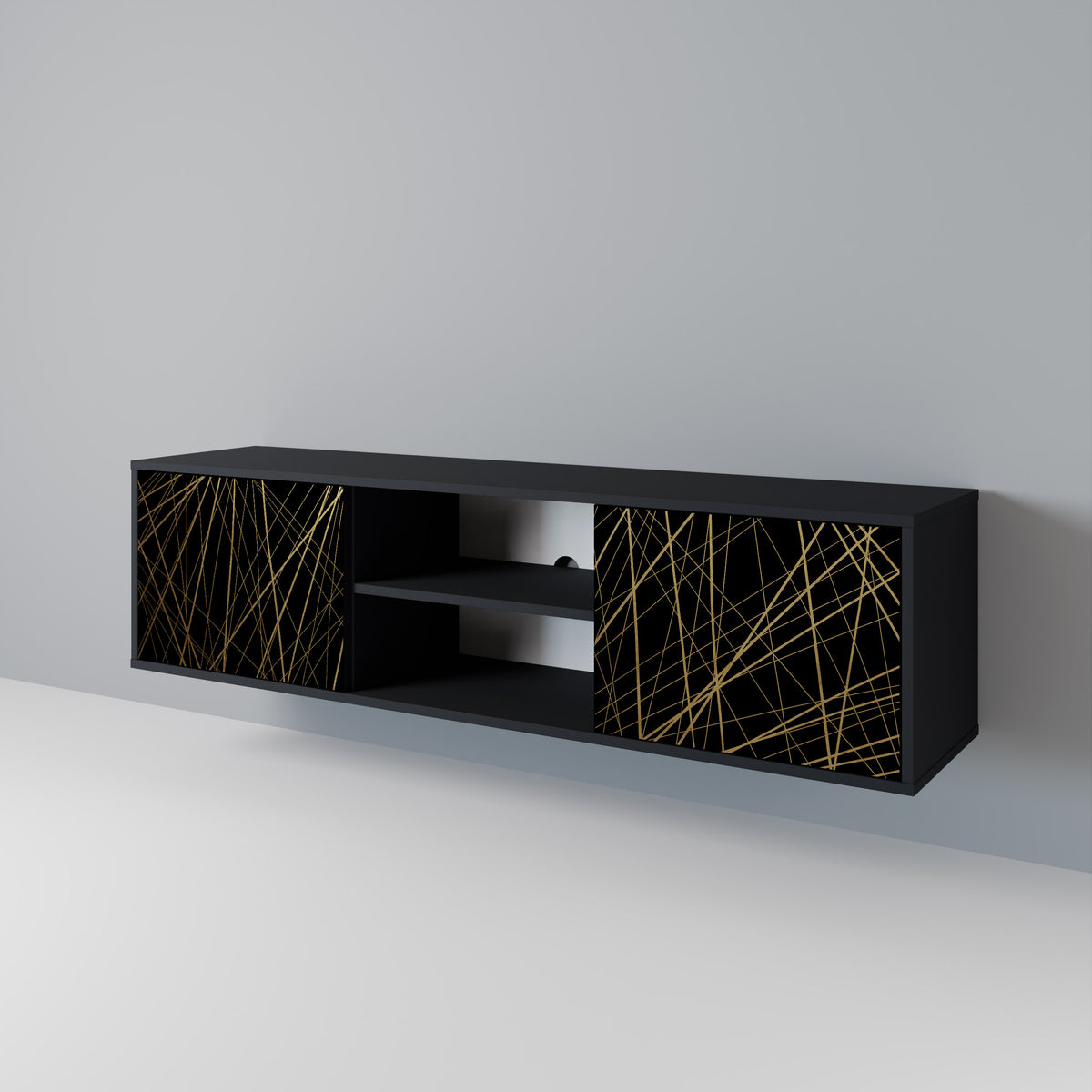 BRIGHT MESH Dvoudveřový TV stolek