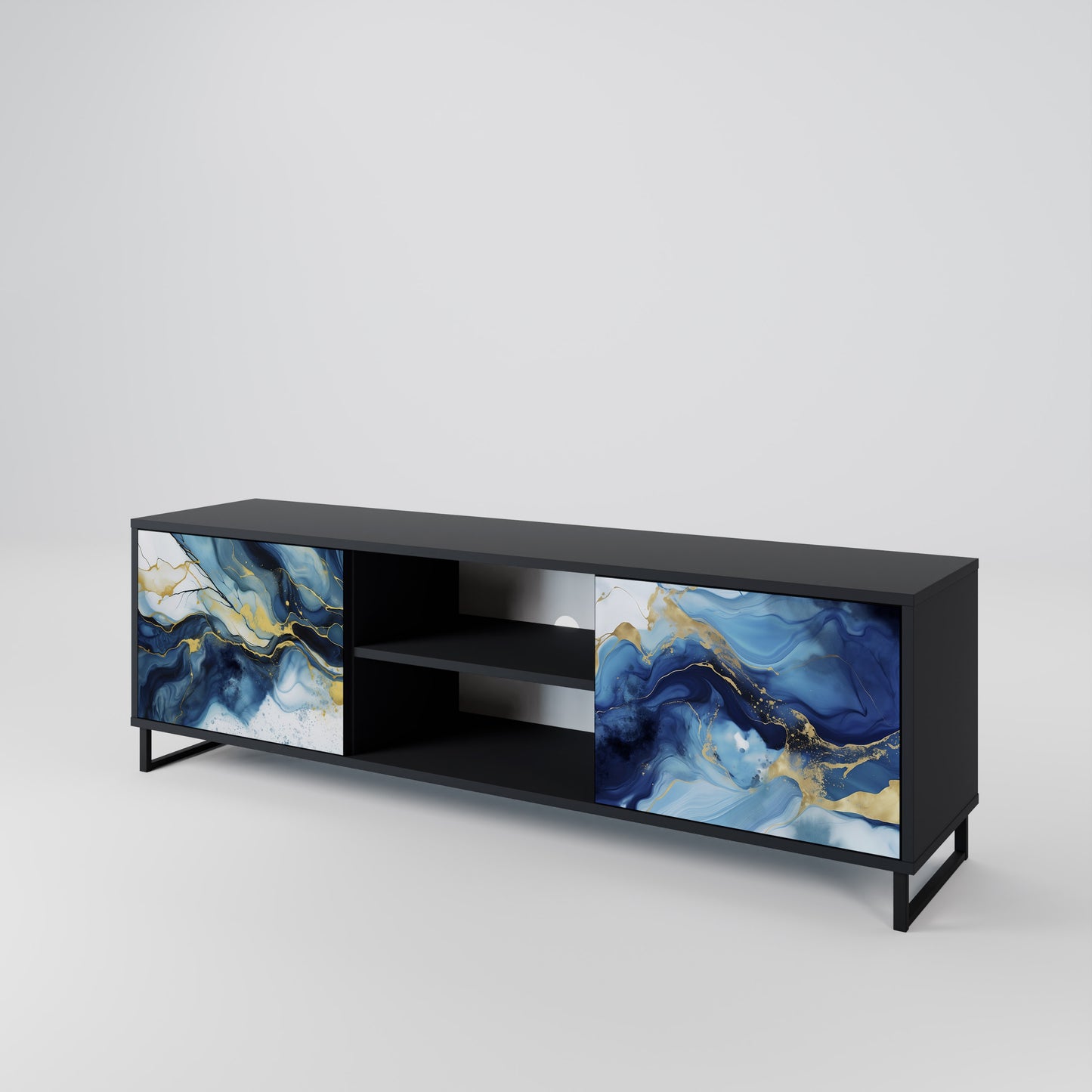 INKY MARBLE Dvoudveřový TV stolek