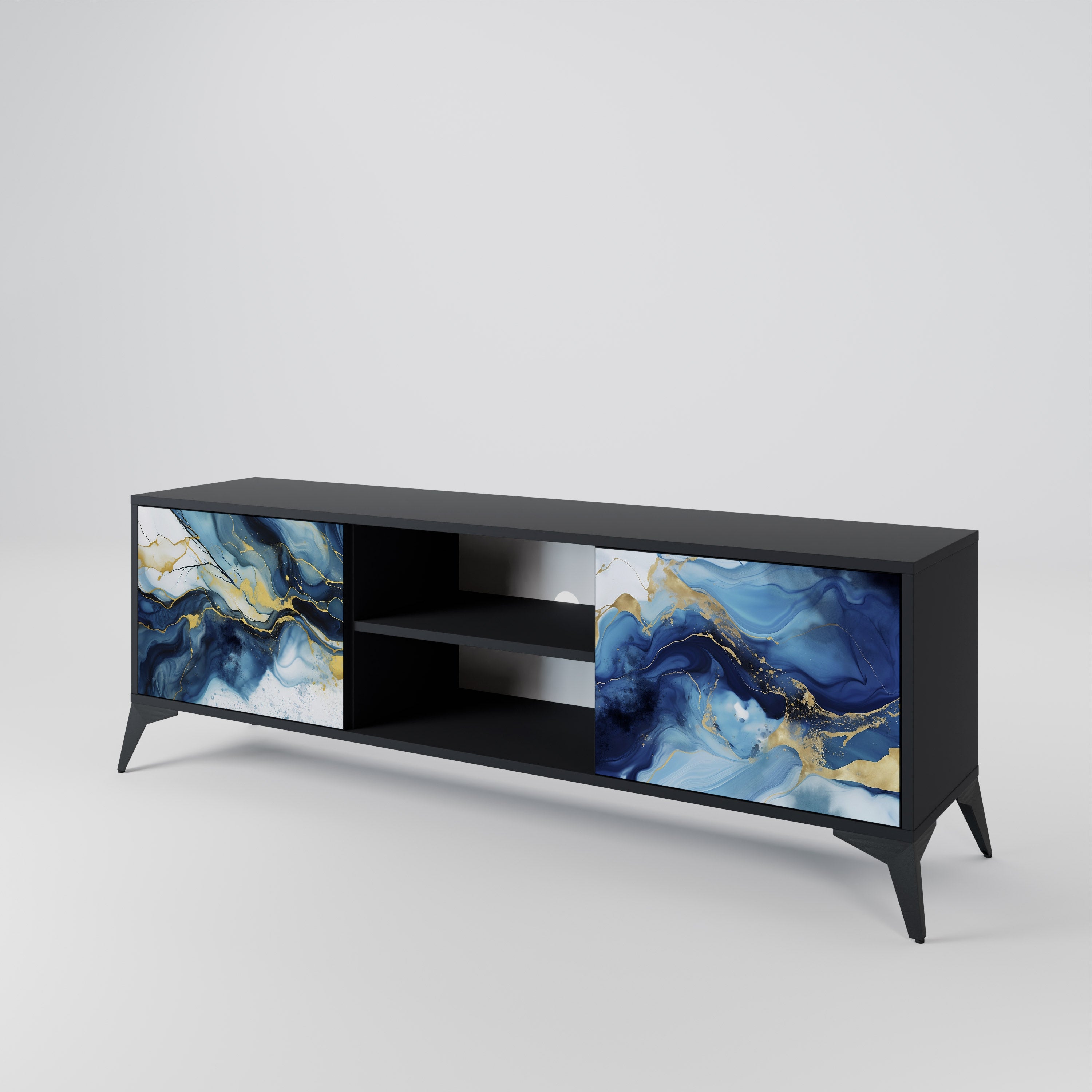 INKY MARBLE 2-Door TV Cabinet