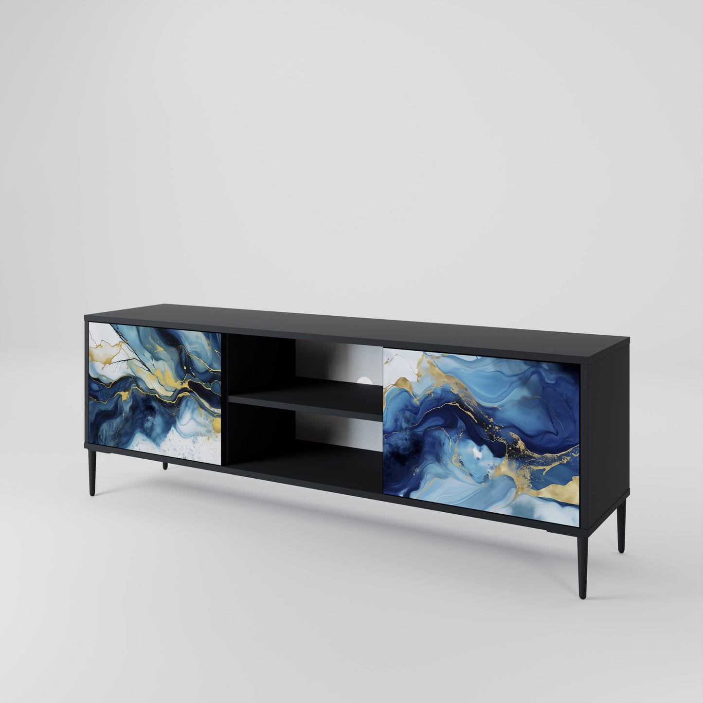 INKY MARBLE Dvoudveřový TV stolek