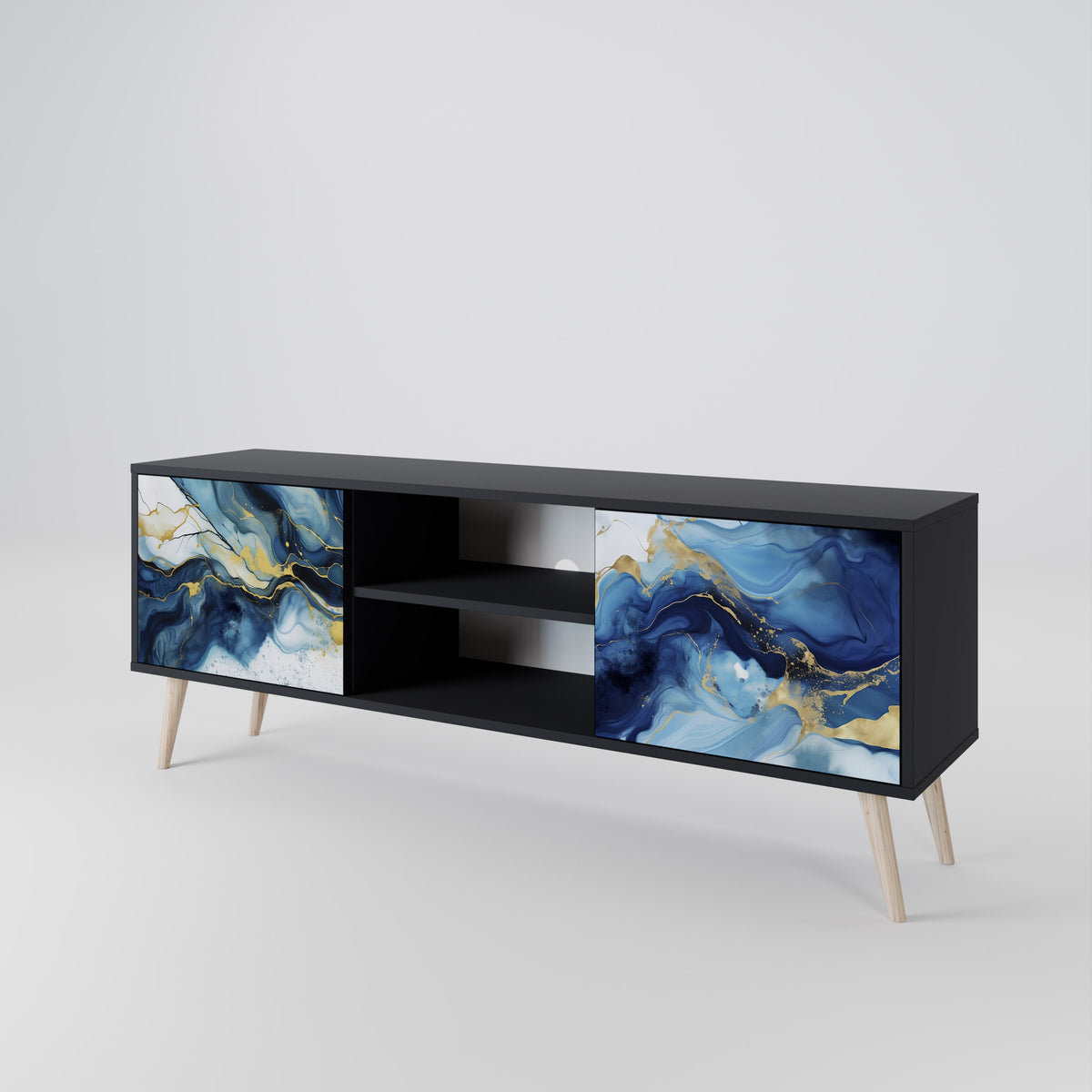 INKY MARBLE Dvoudveřový TV stolek