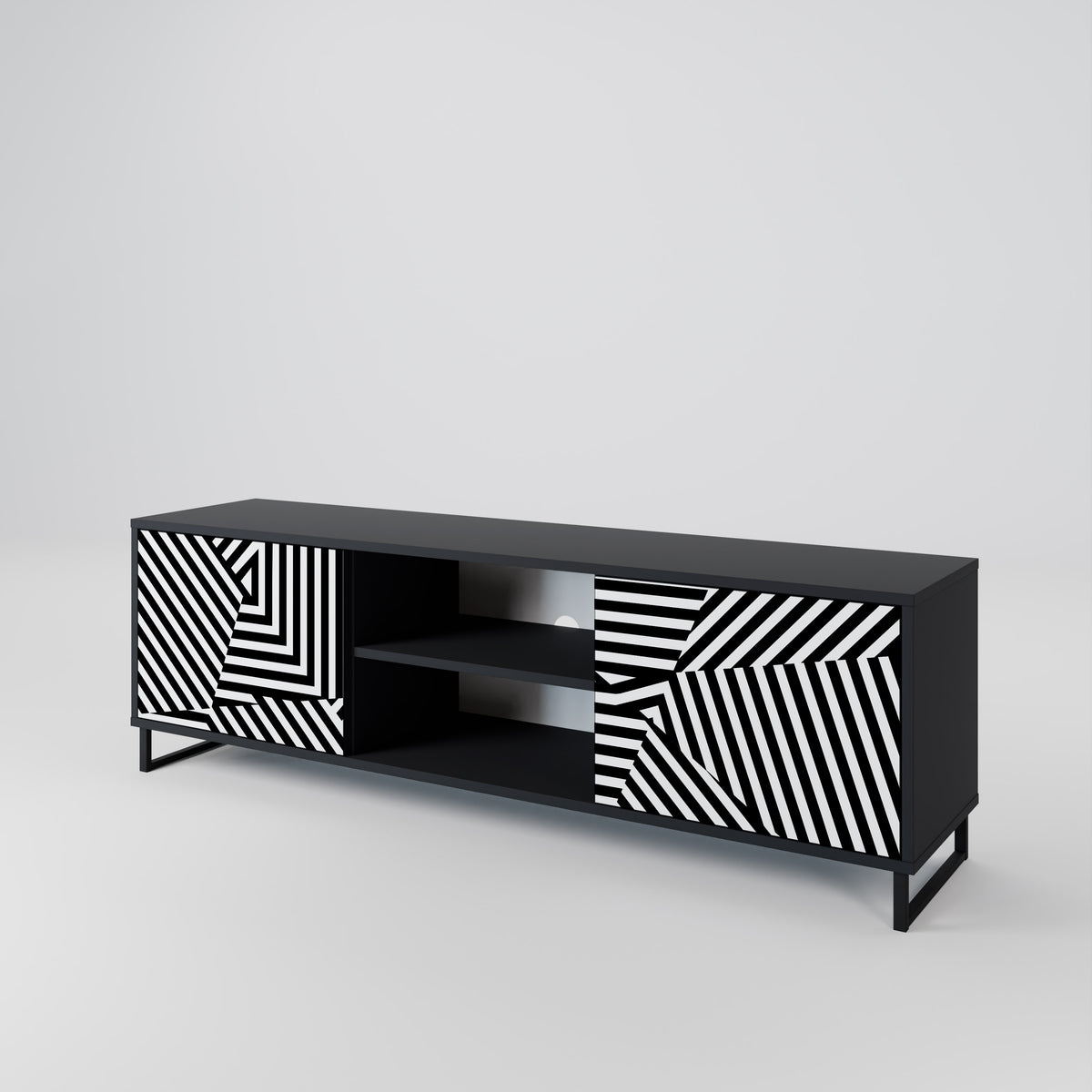 ILLUSIONARY LATTICE Dvoudveřový TV stolek