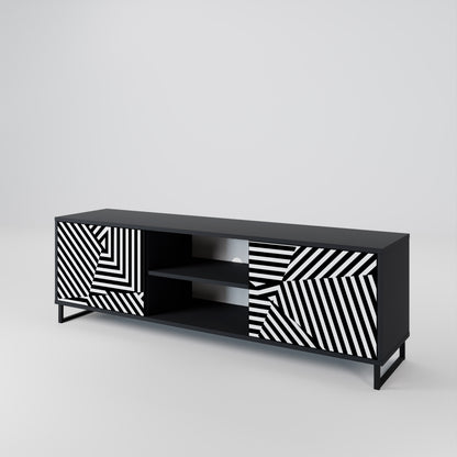 ILLUSIONARY LATTICE Dvoudveřový TV stolek